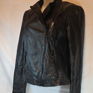 Wilson Leather Motorcycle Style Jacket, Size M